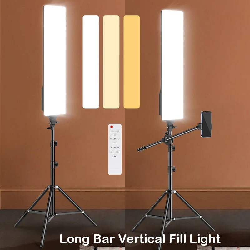 LED Video Light Panel Photographic Lighting Panel Lighting For Streaming Tri Color Strip Fill Light Selfie Light For Shoot Live - Prime Devine Supply14:9458CM LIGHT58CM LIGHT