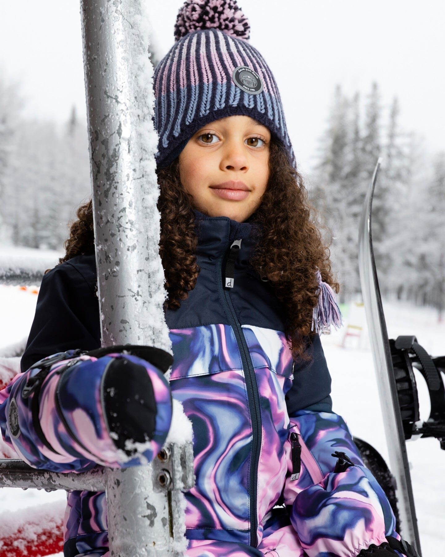 Lined Peruvian Knit Pompom Hat Black And Purple - Prime Devine SupplyH10Z13_000_2/4Winter Accessories2/4