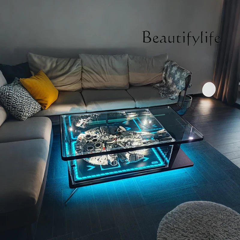 Modern simple living room home coffee table acrylic display box building block model dust cover advanced sense - Prime Devine Supply14:200006152coffee tablecoffee table