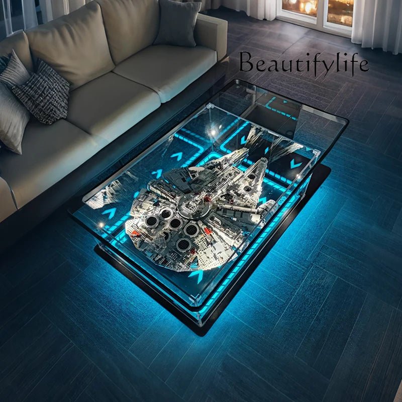 Modern simple living room home coffee table acrylic display box building block model dust cover advanced sense - Prime Devine Supply14:200006152coffee tablecoffee table