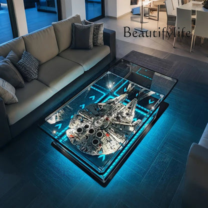 Modern simple living room home coffee table acrylic display box building block model dust cover advanced sense - Prime Devine Supply14:200006152coffee tablecoffee table