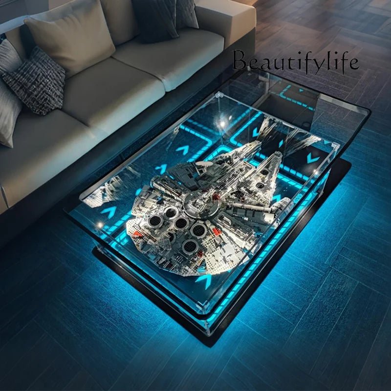 Modern simple living room home coffee table acrylic display box building block model dust cover advanced sense - Prime Devine Supply14:200006152coffee tablecoffee table