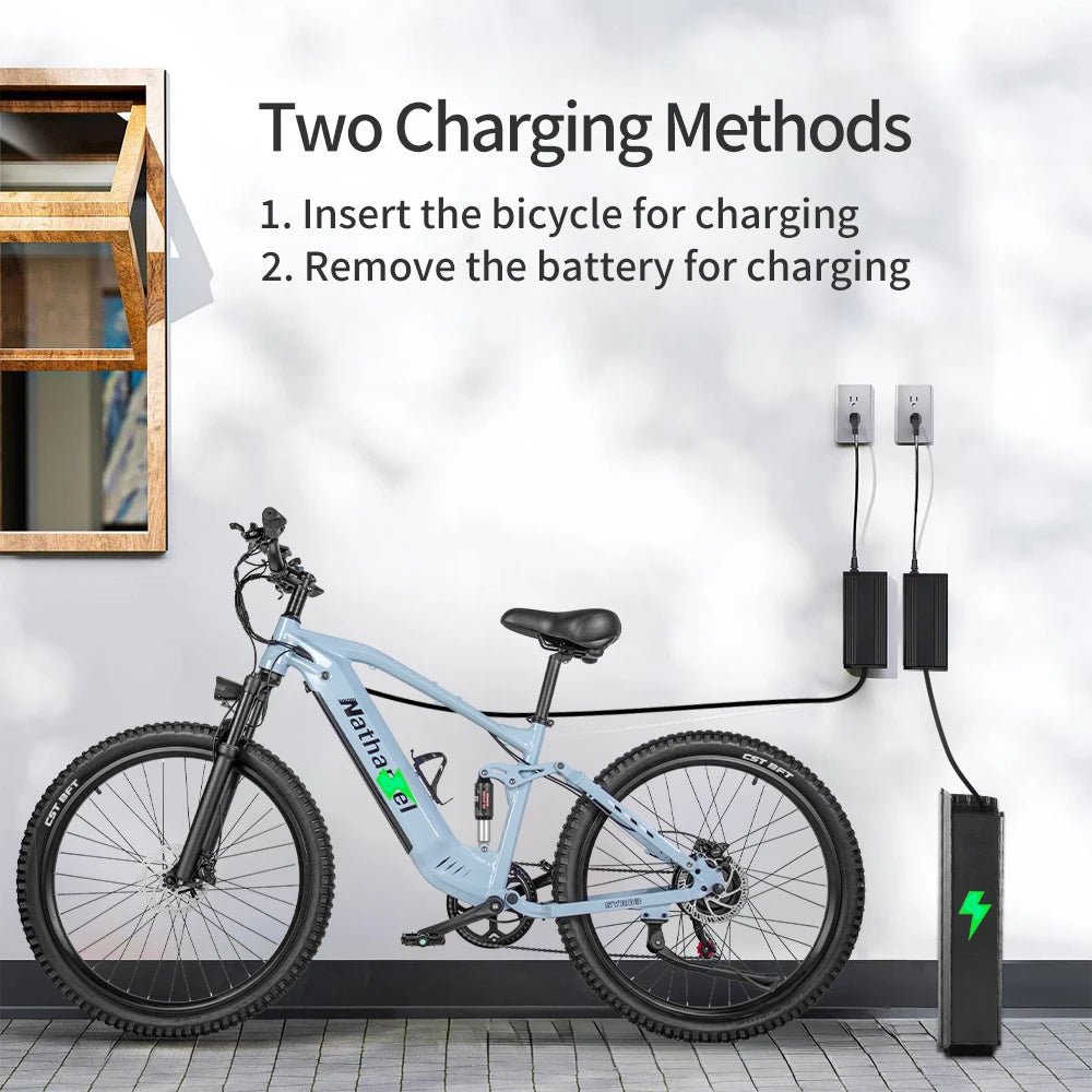 Nathaniel E - Bike,1000W Brushless Motor,27.5"Adult E - Mountain Bike,45Ah large capacity batteries,7 speed,45KM/H,Outdoor Trip Bike - Prime Devine Supply14:200002984Grey-45Ah;200007763:201336100Grey - 45Ah