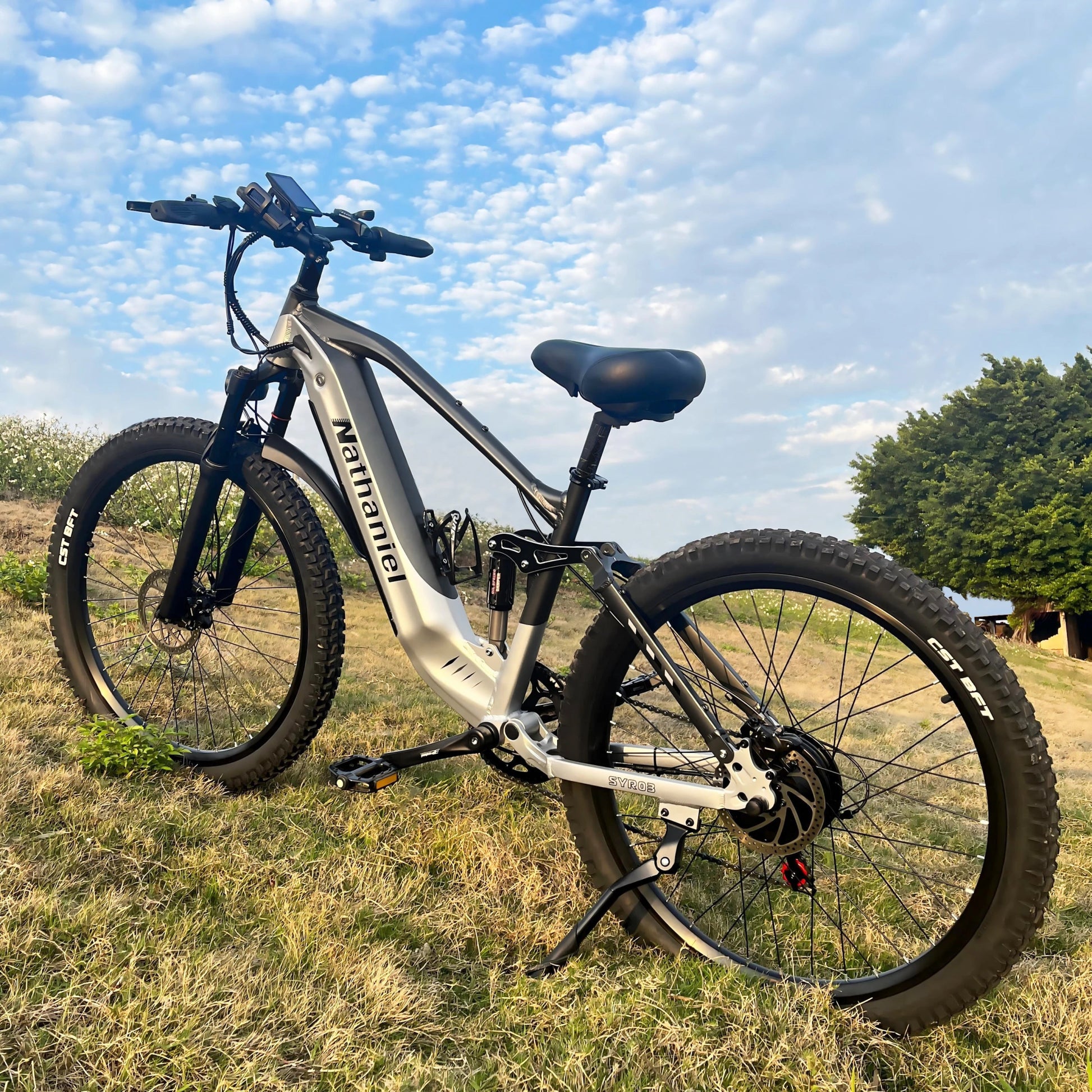 Nathaniel E - Bike,1000W Brushless Motor,27.5"Adult E - Mountain Bike,45Ah large capacity batteries,7 speed,45KM/H,Outdoor Trip Bike - Prime Devine Supply14:200002984Grey-45Ah;200007763:201336100Grey - 45Ah