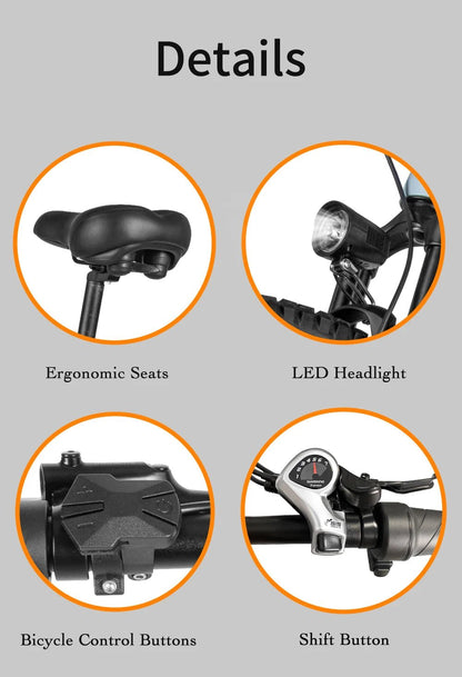 Nathaniel E - Bike,1000W Brushless Motor,27.5"Adult E - Mountain Bike,45Ah large capacity batteries,7 speed,45KM/H,Outdoor Trip Bike - Prime Devine Supply14:200002984Grey-45Ah;200007763:201336100Grey - 45Ah