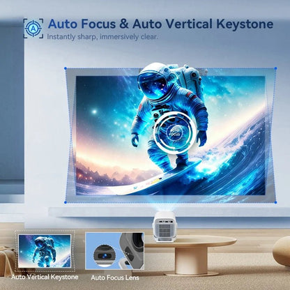 Netflix - Licensed Android 13 System 360°Adjustable Stand Smart 1080P WiFi Auto Focus Keystone Mini 4K Portable Outdoor Projector - Prime Devine Supply210194119:3270618None;210194177:3331185White;210214501:3237107AUNone