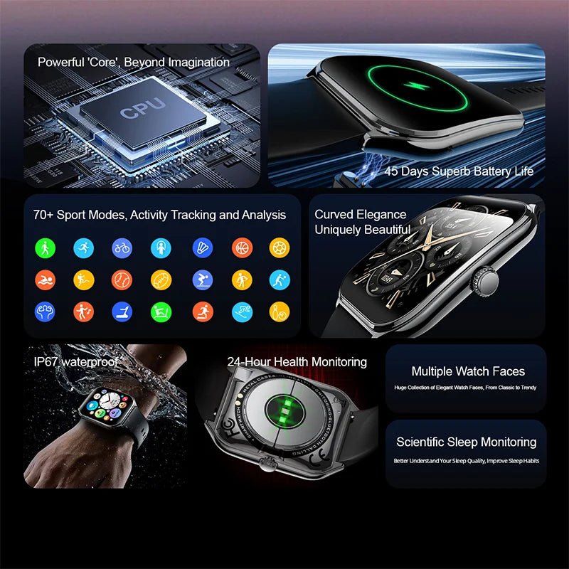 New Ultra Thin Smart Watch men 1.96" AMOLED 360*360 HD Pixel Display Always Show Time Call Reminder Smartwatch Ladies For huawei - Prime Devine Supply14:496Silver mesh beltSilver mesh belt