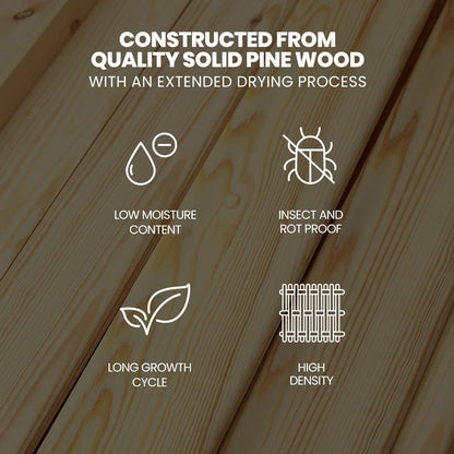 NNEMB Bunk Bed Triple Wooden Single Over Double Beds for Kids - Solid Pine Wood - Convertible Design - Grey - Prime Devine SupplyBEDDBBKS02GAKids Furniture