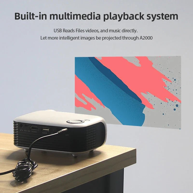 NNEOBA Mini Portable LED Projector White - Prime Devine SupplyOBA1005007171719024Audio & Video > Projectors & Accessories > Projectors