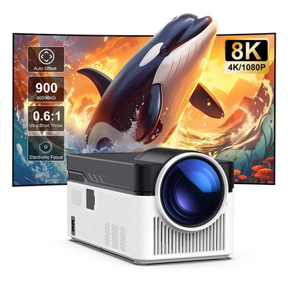 NNEOBA Smart Projector 8K Supported 1080P White - Prime Devine SupplyOBA1005008248188099Audio & Video > Projectors & Accessories > Projectors