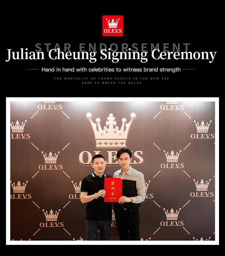 OLEVS 6654 Luxury Mens Watch Chronograph Automatic Mechanical Wristwatch Waterproof Luminous Top Brand Watch for Man Date Sport - Prime Devine Supply14:200005100blackblack