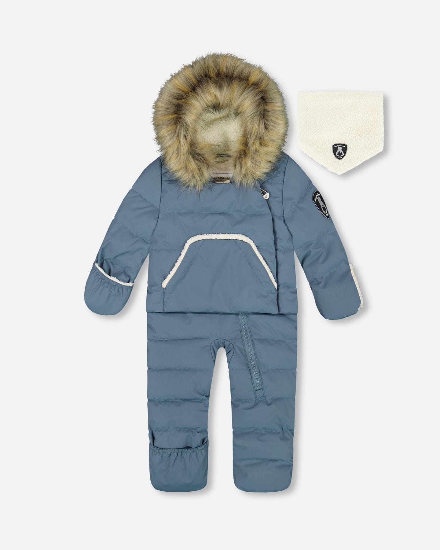 One - Piece Baby Snug Snowsuit Designed For Car Seat Dark Gray Blue - Prime Devine SupplyH10B701_454_3mSnowsuits3m