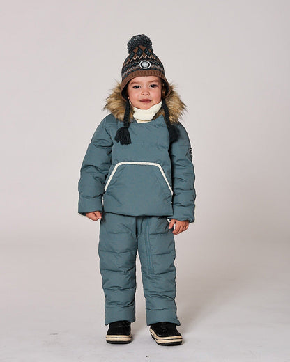 One - Piece Baby Snug Snowsuit Designed For Car Seat Dark Gray Blue - Prime Devine SupplyH10B701_454_3mSnowsuits3m