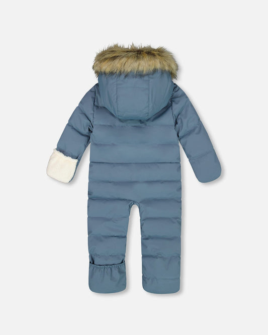 One - Piece Baby Snug Snowsuit Designed For Car Seat Dark Gray Blue - Prime Devine SupplyH10B701_454_3mSnowsuits3m