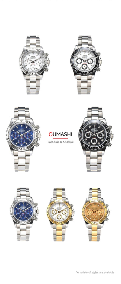 OUMASHI VK63 Man luxury panda watches Sports Quartz Watch Sapphire Stainless Steel Waterproof Chronometer for vk63 Movement - Prime Devine Supply14:200005100No.1;5:57000035NO LOGONo.1