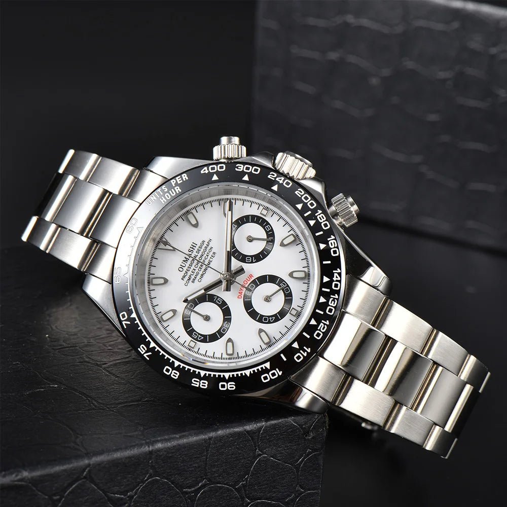OUMASHI VK63 Man luxury panda watches Sports Quartz Watch Sapphire Stainless Steel Waterproof Chronometer for vk63 Movement - Prime Devine Supply14:200005100No.1;5:57000035NO LOGONo.1