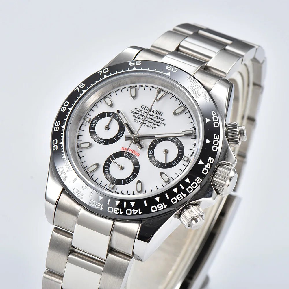 OUMASHI VK63 Man luxury panda watches Sports Quartz Watch Sapphire Stainless Steel Waterproof Chronometer for vk63 Movement - Prime Devine Supply14:200005100No.1;5:57000035NO LOGONo.1