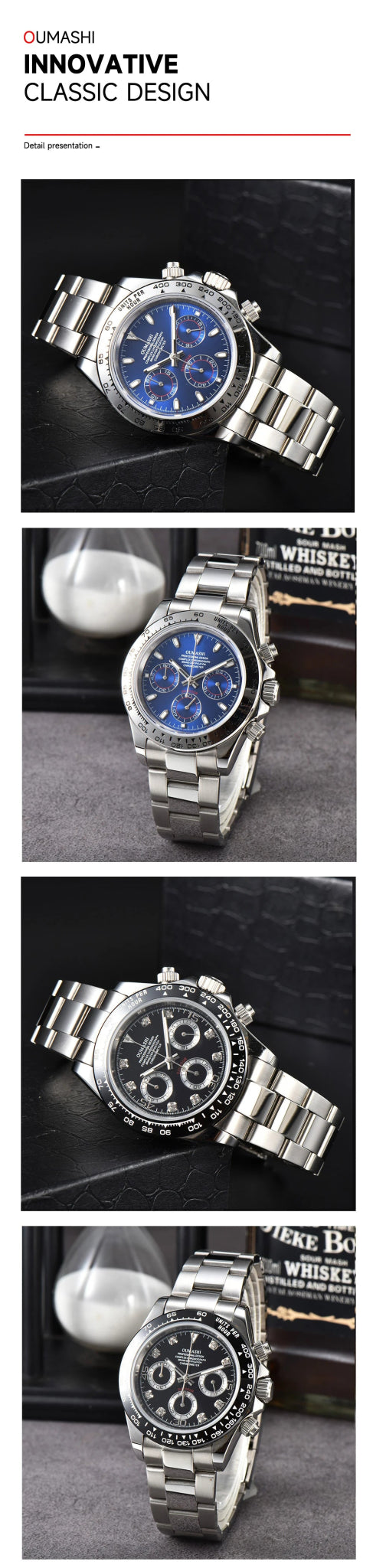 OUMASHI VK63 Man luxury panda watches Sports Quartz Watch Sapphire Stainless Steel Waterproof Chronometer for vk63 Movement - Prime Devine Supply14:200005100No.1;5:57000035NO LOGONo.1