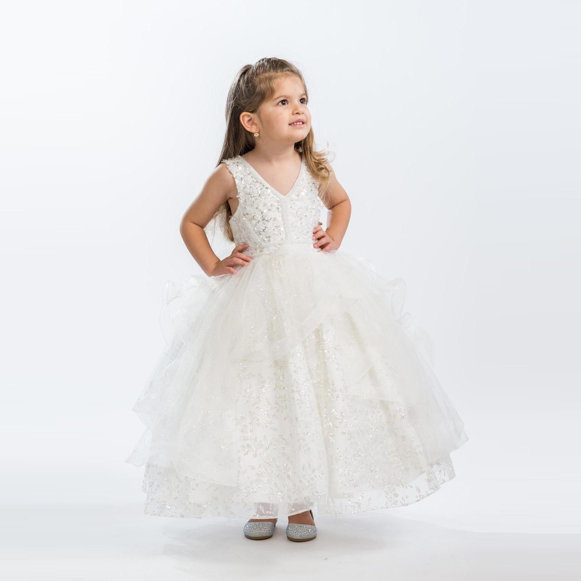 Princess Poise Girls Formal Dress - Prime Devine Supply00323329Formal GirlsOffwhite