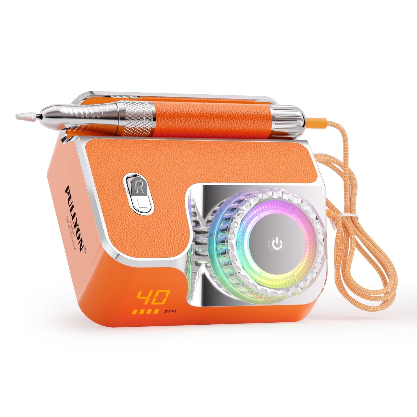 Promotion High Quality Luxury 40000RPM Rechargeable Manicure Pedicure Nail Polisher for Home Salon - Prime Devine Supply14:350852;200007763:201336100Orange