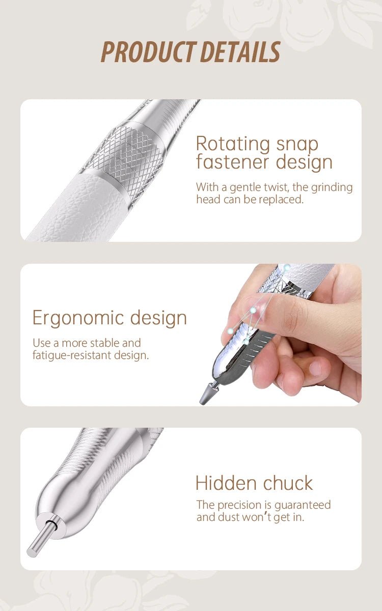 Promotion High Quality Luxury 40000RPM Rechargeable Manicure Pedicure Nail Polisher for Home Salon - Prime Devine Supply14:200006152;200007763:201336100light green