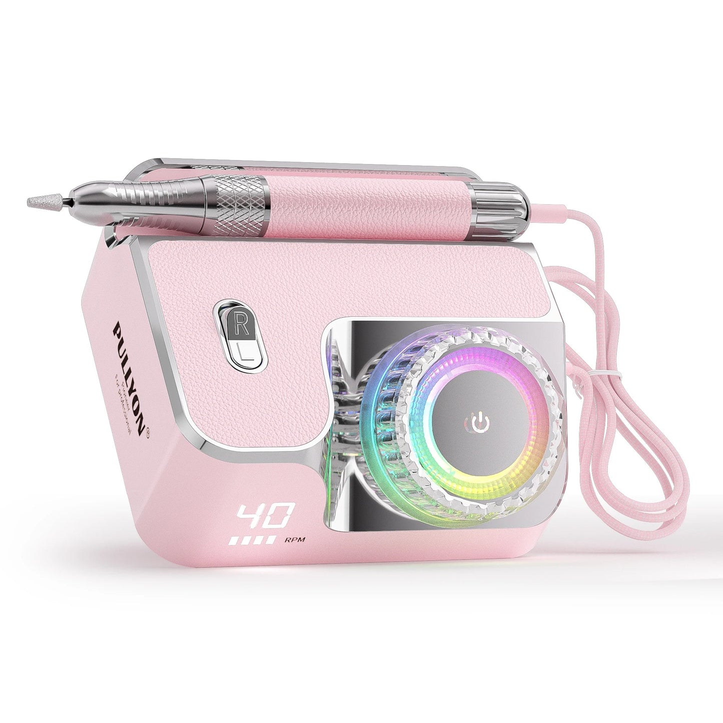 Promotion High Quality Luxury 40000RPM Rechargeable Manicure Pedicure Nail Polisher for Home Salon - Prime Devine Supply14:1052;200007763:201336100Pink