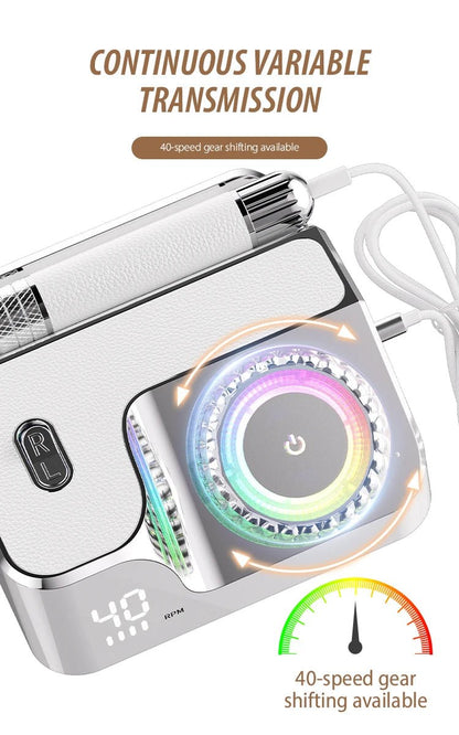 Promotion High Quality Luxury 40000RPM Rechargeable Manicure Pedicure Nail Polisher for Home Salon - Prime Devine Supply14:200006152;200007763:201336100light green