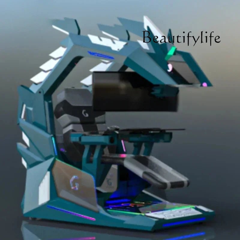 Qinglong Computer Cockpit E - Sports Space Capsule Computer Desk - Prime Devine Supply14:20000615588