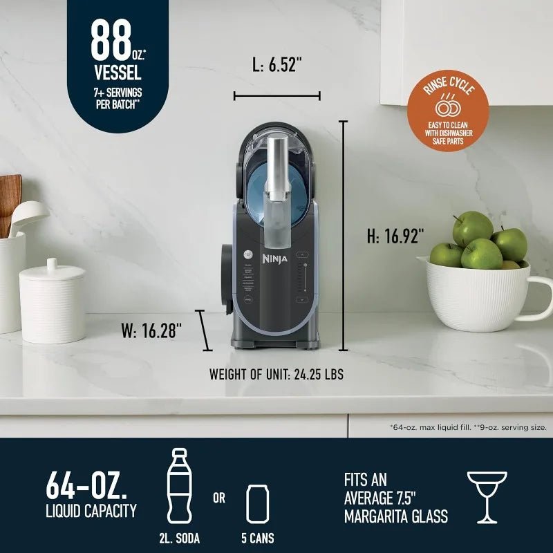 RapidChill Technology, 88 oz. Drink & Slushie Machine, 5 Preset Programs, Margaritas, Frappés, and More - Prime Devine Supply200007763:201336106United States