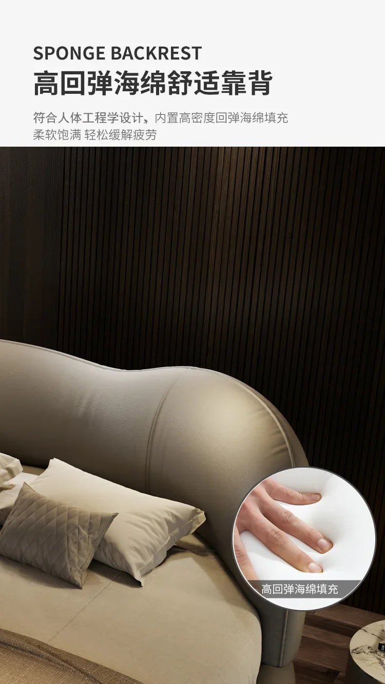 Regale Luxury Pretty Double Bed King Size Modern Italian Round Bed Loft Villa Vintage Cama Queen Size Entrance Hall Furniture - Prime Devine Supply14:365458cabinet 1pcscabinet 1pcs