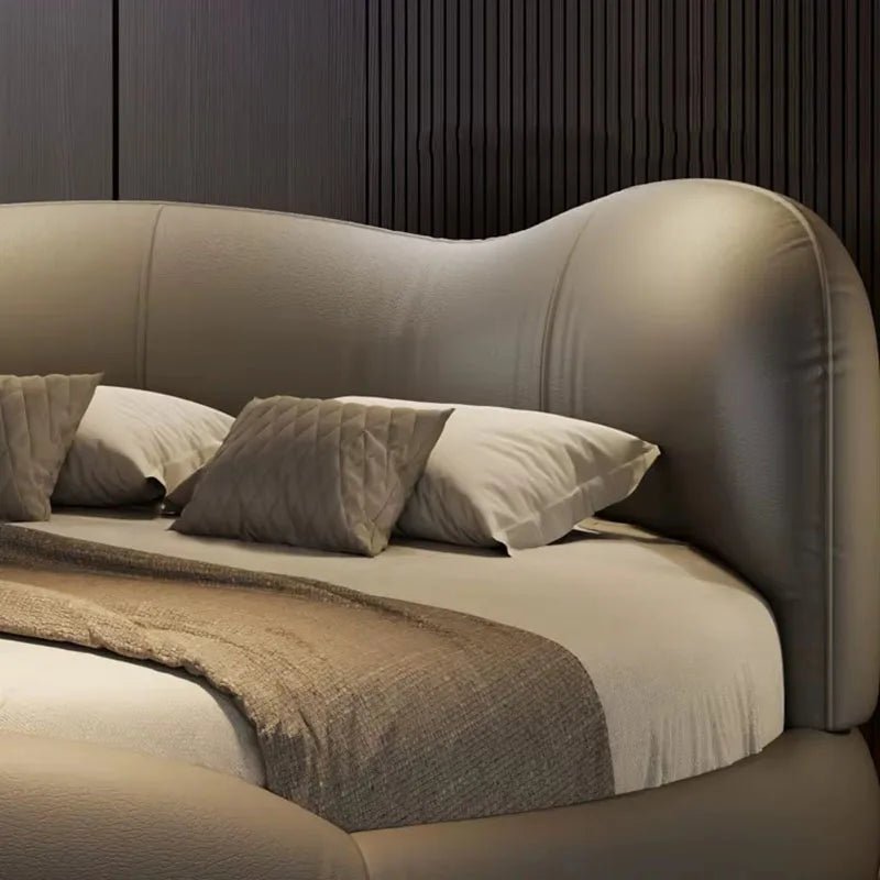 Regale Luxury Pretty Double Bed King Size Modern Italian Round Bed Loft Villa Vintage Cama Queen Size Entrance Hall Furniture - Prime Devine Supply14:365458cabinet 1pcscabinet 1pcs