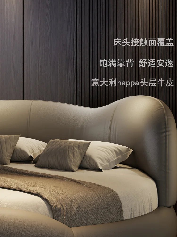 Regale Luxury Pretty Double Bed King Size Modern Italian Round Bed Loft Villa Vintage Cama Queen Size Entrance Hall Furniture - Prime Devine Supply14:365458cabinet 1pcscabinet 1pcs