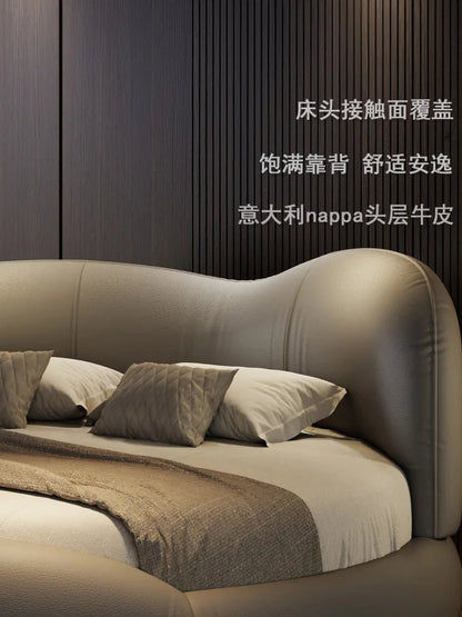 Regale Luxury Pretty Double Bed King Size Modern Italian Round Bed Loft Villa Vintage Cama Queen Size Entrance Hall Furniture - Prime Devine Supply14:365458cabinet 1pcscabinet 1pcs