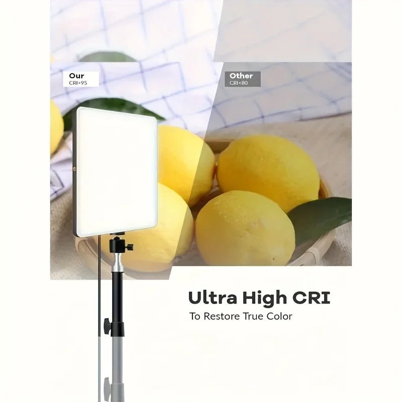 Video fill light 10.0 inch with adjustable tripod stand 43.31 inch stand, suitable for studio flash photography, makeup photogra - Prime Devine Supply14:193black